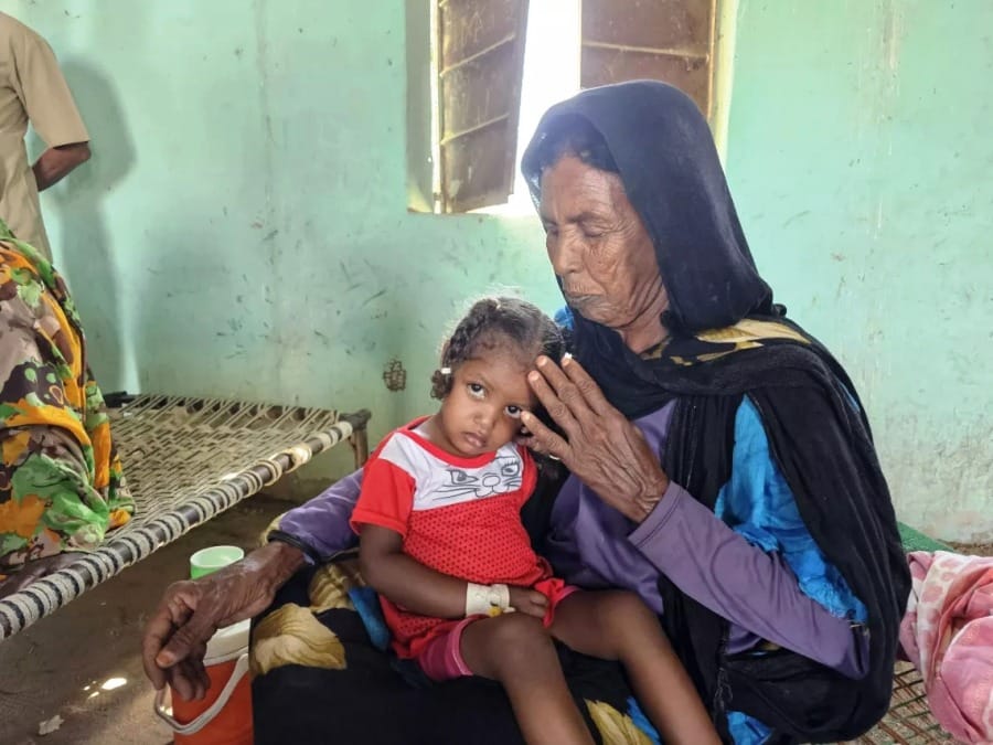 Manal 3 years old patient receiving treatment at the Gulli Cholera Treatment Centre CTC of Rawdat el Mukhtar of White Nile state on December 23 2024