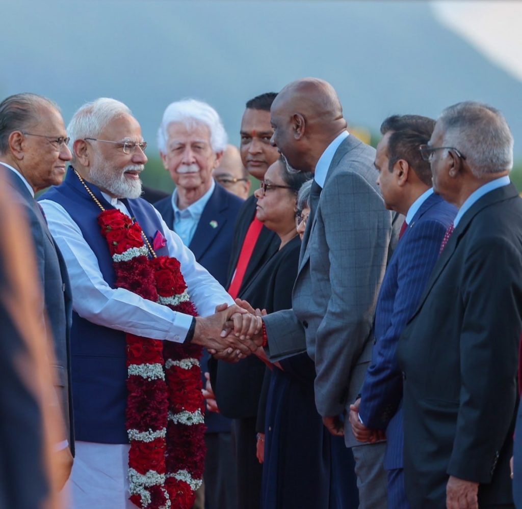 Mauritius has welcomed Indian Prime Minister Narendra Modi